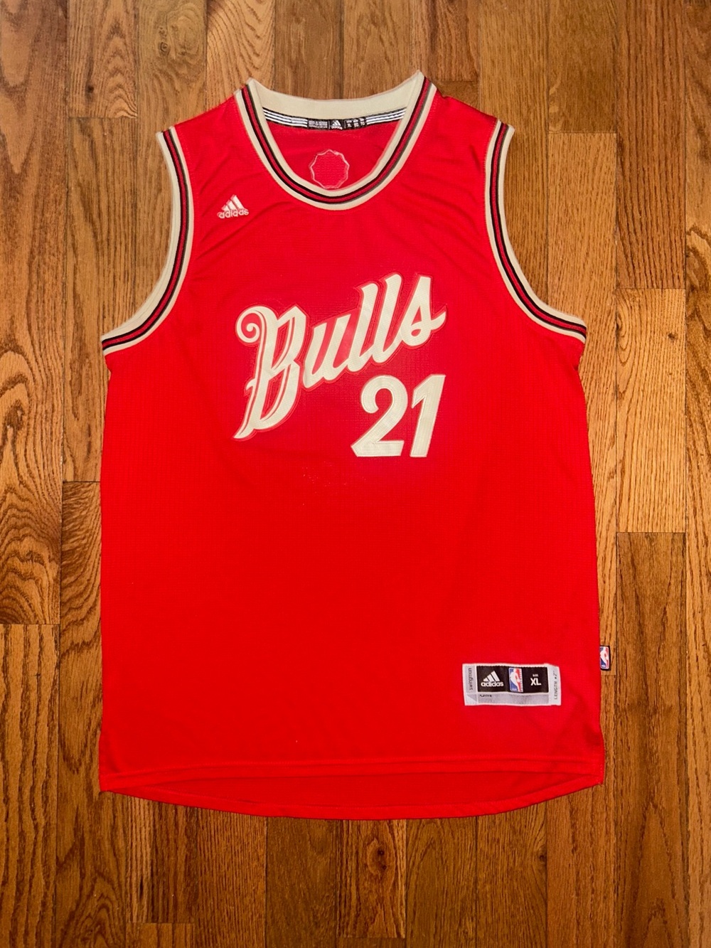 Jimmy Butler Chicago Bulls 2015 Christmas Adidas Swingman Jersey Size XL